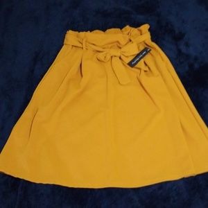 See you Monday- Burnt Yellow Skirt